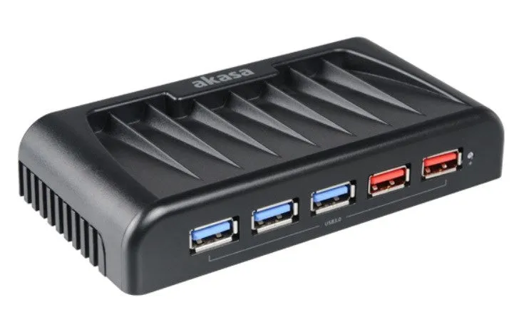 Akasa Connect 7 Ex - Usb 3.0 Hub Incl. 2X Fast Charging Port