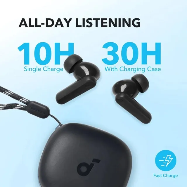 Anker Soundcore R50i True Wireless in-Ear Earbuds, TWS with 30H  Playtime, Clear Calls & High Bass, IPX5-Water Resistant, Soundcore Connect App with 22 Preset EQs, Quick Connectivity (White)