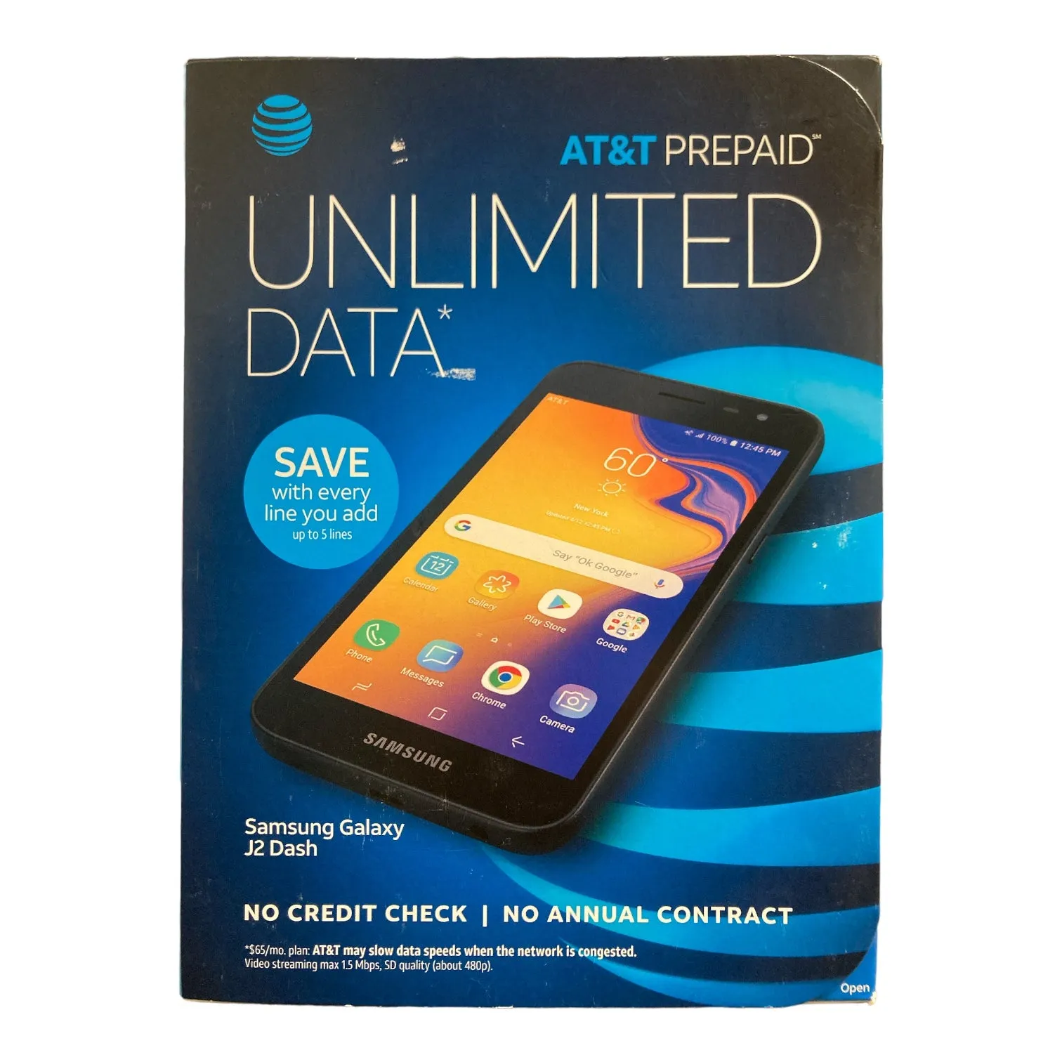 AT&T Prepaid Samsung Galaxy J2 Dash 16GB, Black, SMJ260A