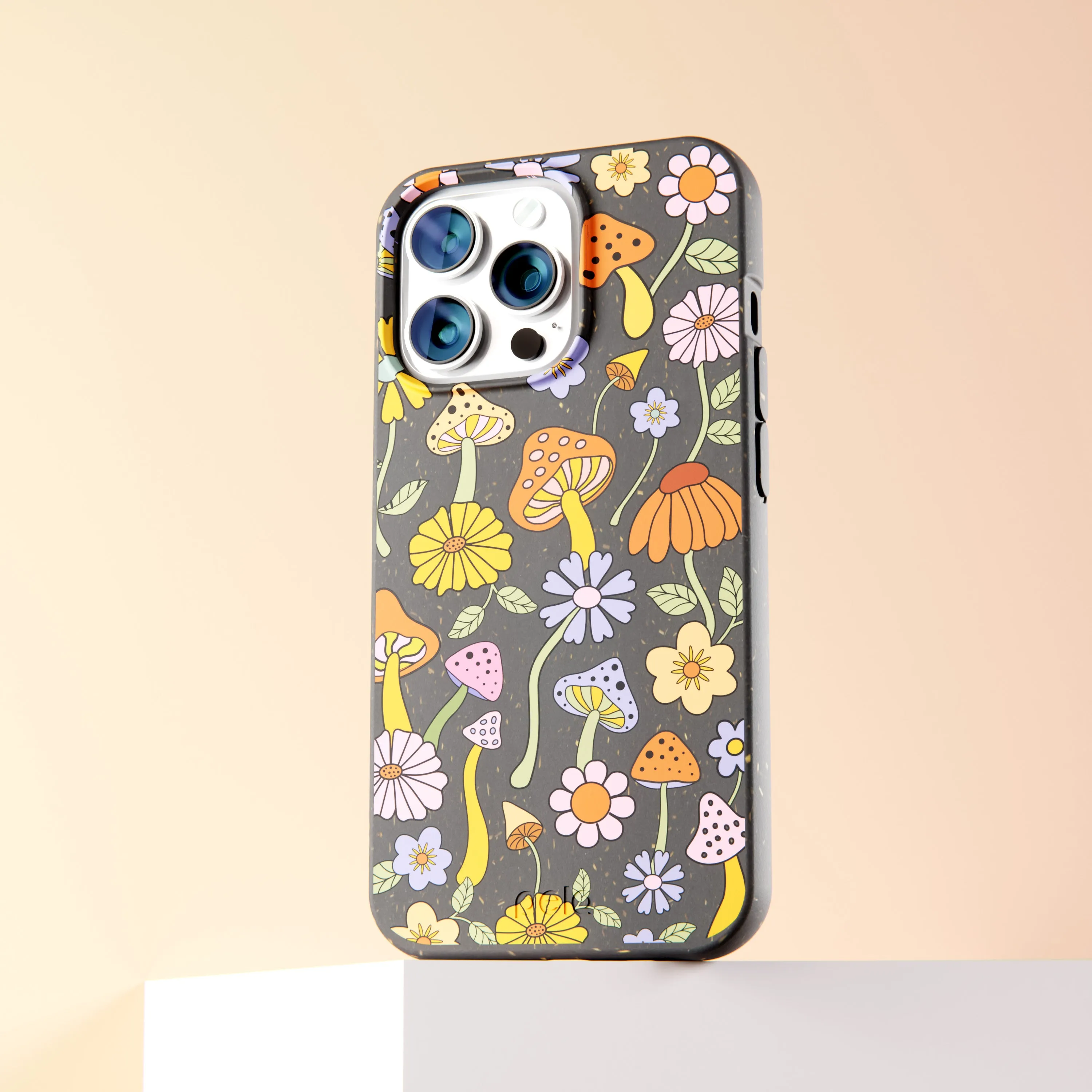 Black Midnight Shrooms iPhone XR Case