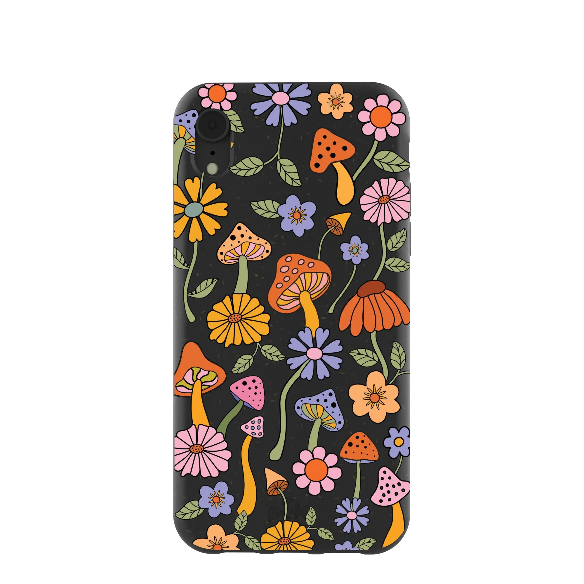 Black Midnight Shrooms iPhone XR Case