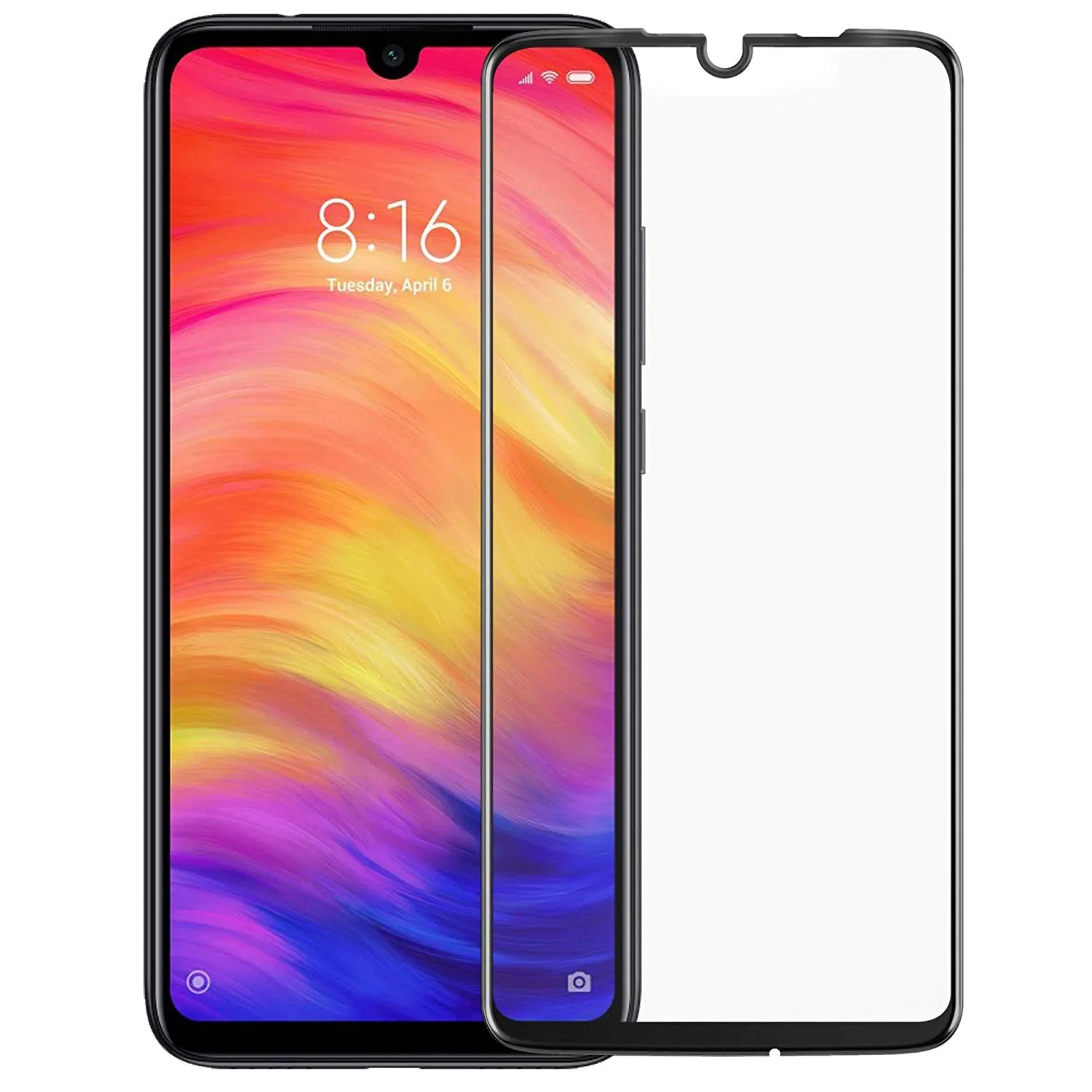 Black Shield Premium Tempered Glass - Redmi Note 7 Pro