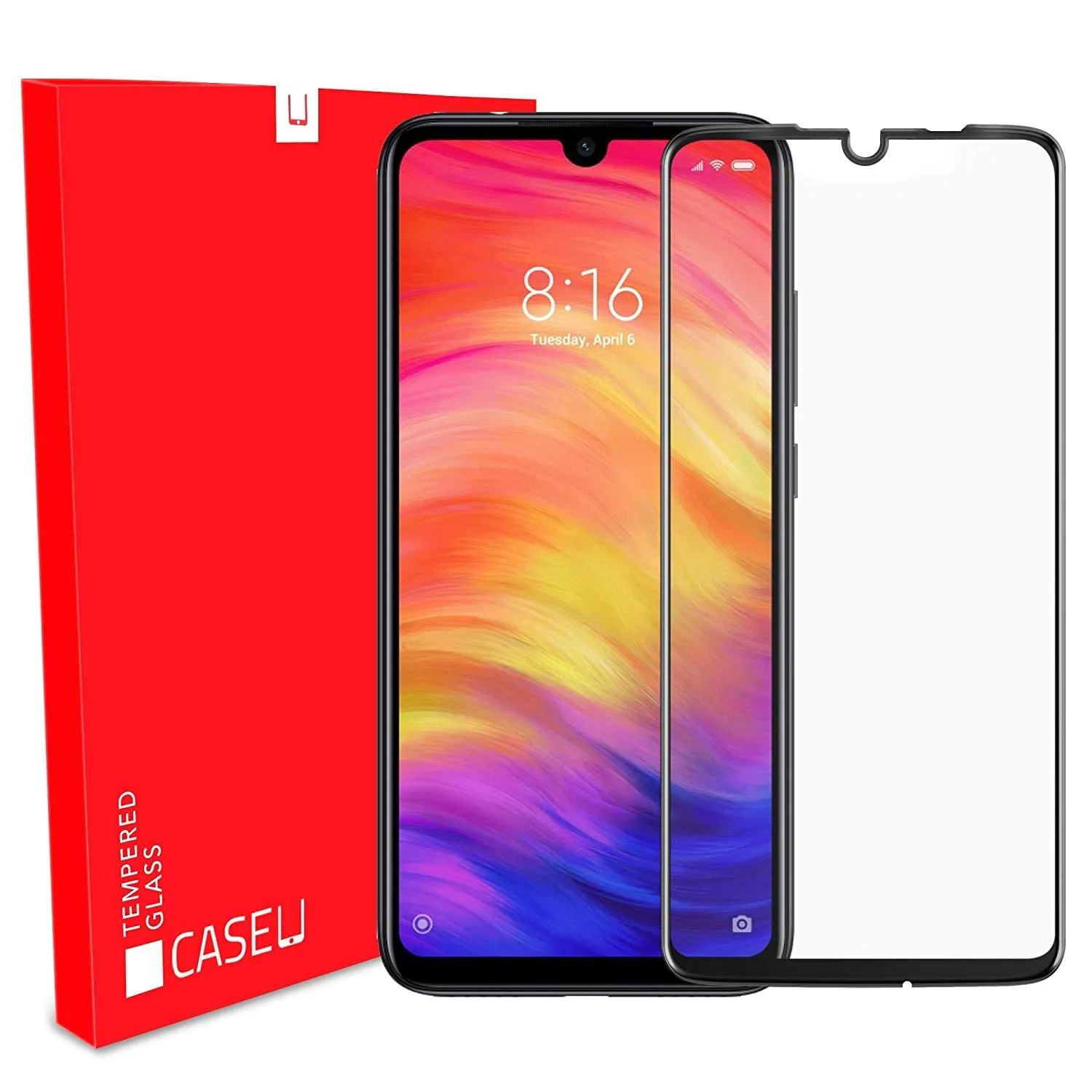 Black Shield Premium Tempered Glass - Redmi Note 7 Pro