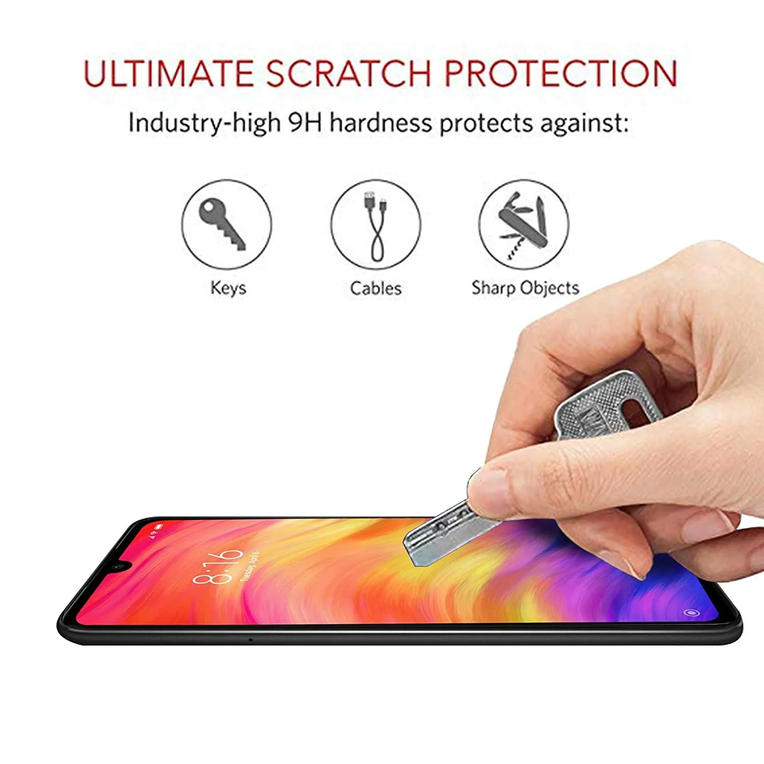 Black Shield Premium Tempered Glass - Redmi Note 7 Pro