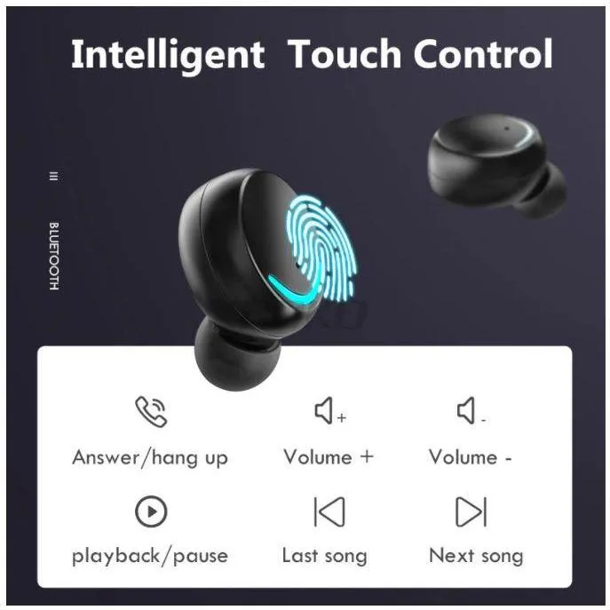 Bluetooth Dynamic Smart Touch Wireless Earbuds