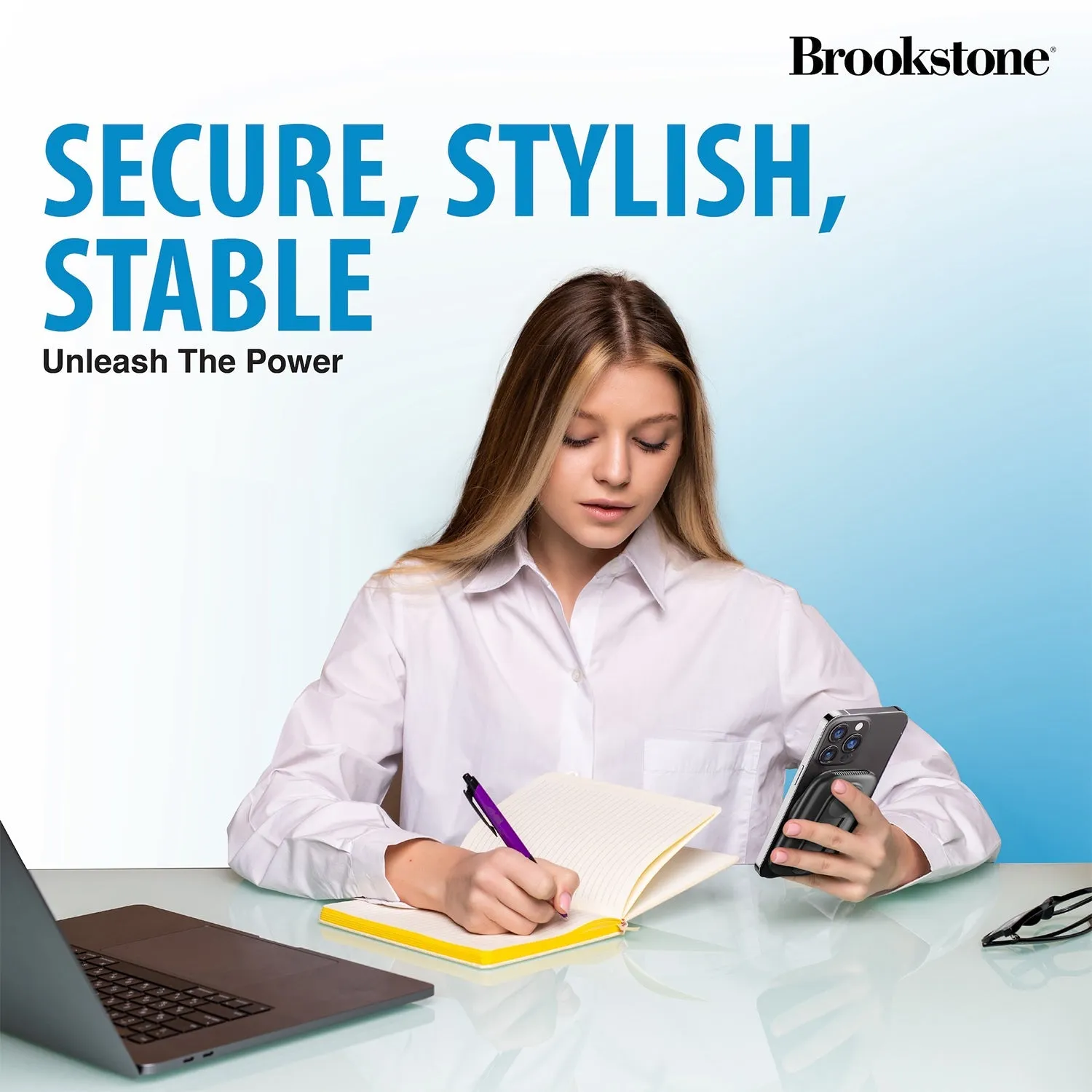 Brookstone Magnetic Charging Wireless Power Bank With Stand & 5000mAh Portable Magnetic Power Bank Charger Fast Charger Battery Pack For iPhone, iWatch, and Airpods