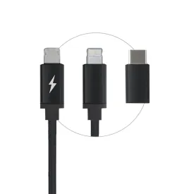 CableLinx Elite 36″ Micro and Lightning to USB-A Reversible Cable with Type-C Adapter