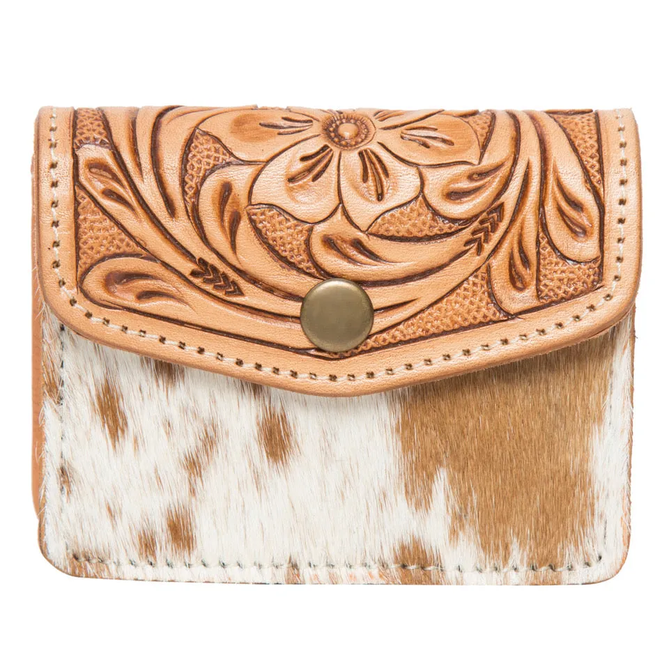 Chile Cowhide Purse with Tooling Leather Flap