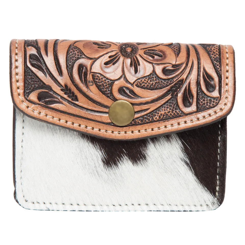 Chile Cowhide Purse with Tooling Leather Flap