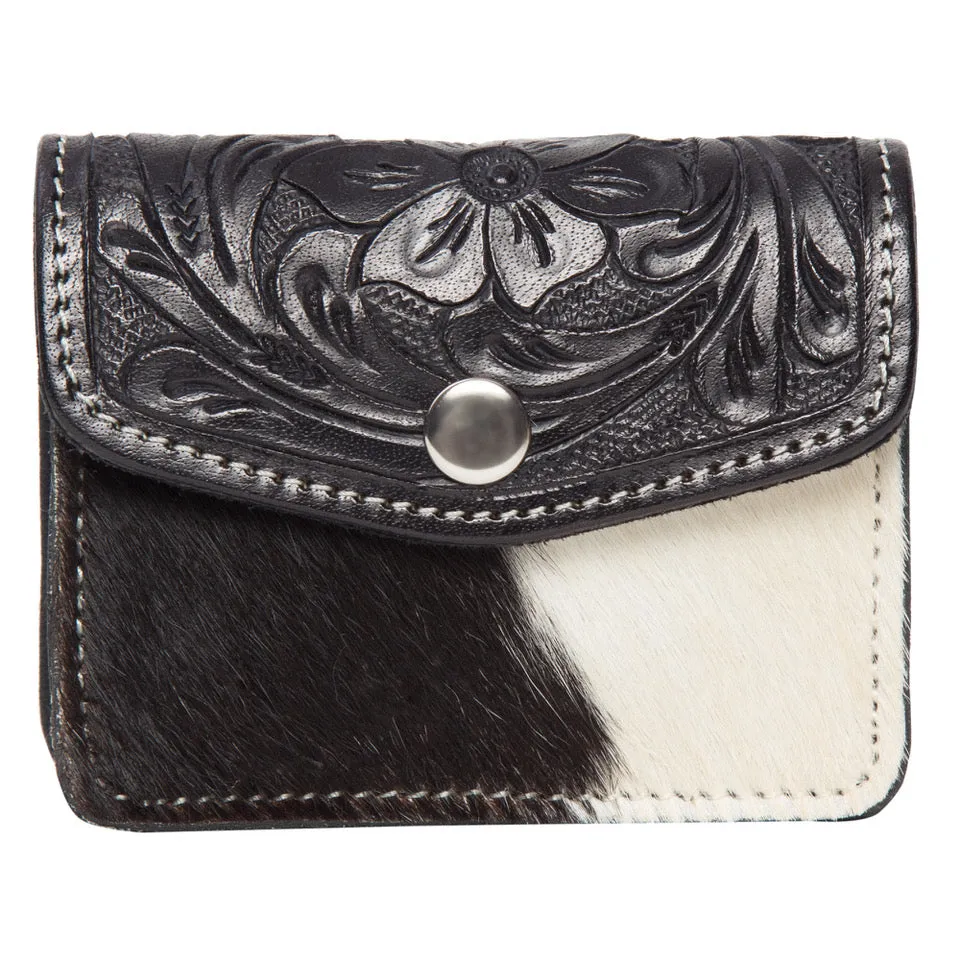 Chile Cowhide Purse with Tooling Leather Flap