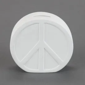 Duncan 29224 Bisque Peace Sign Bank