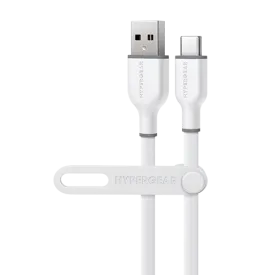 Flexi Pro USB to USB-C Soft-Touch Silicone Charge & Sync Cable | 4ft | White