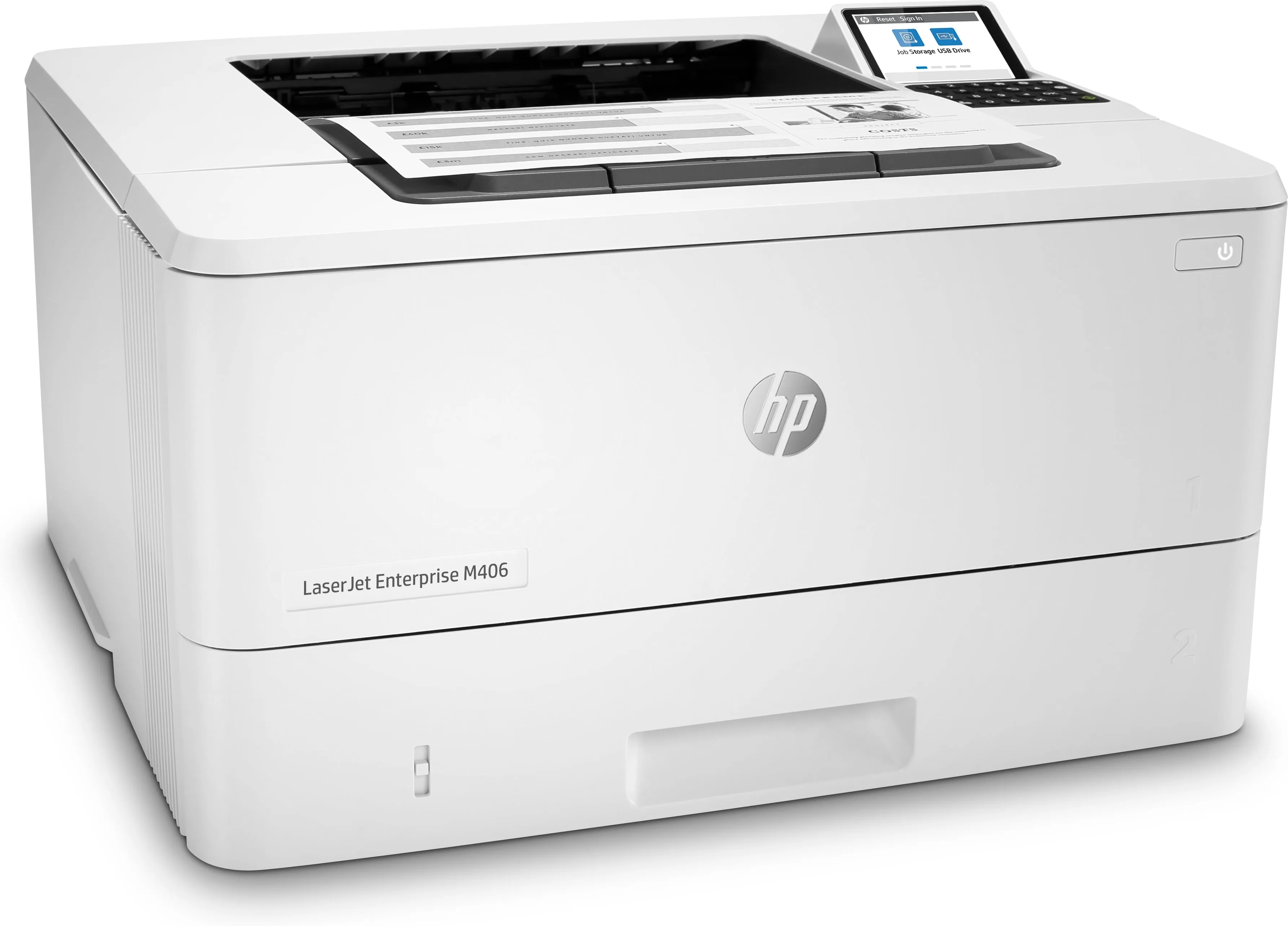 Hp Laserjet Enterprise M406dn, Black And White, Printer For Business, Print, Compact Size; Strong Security; Two-Sided Pr