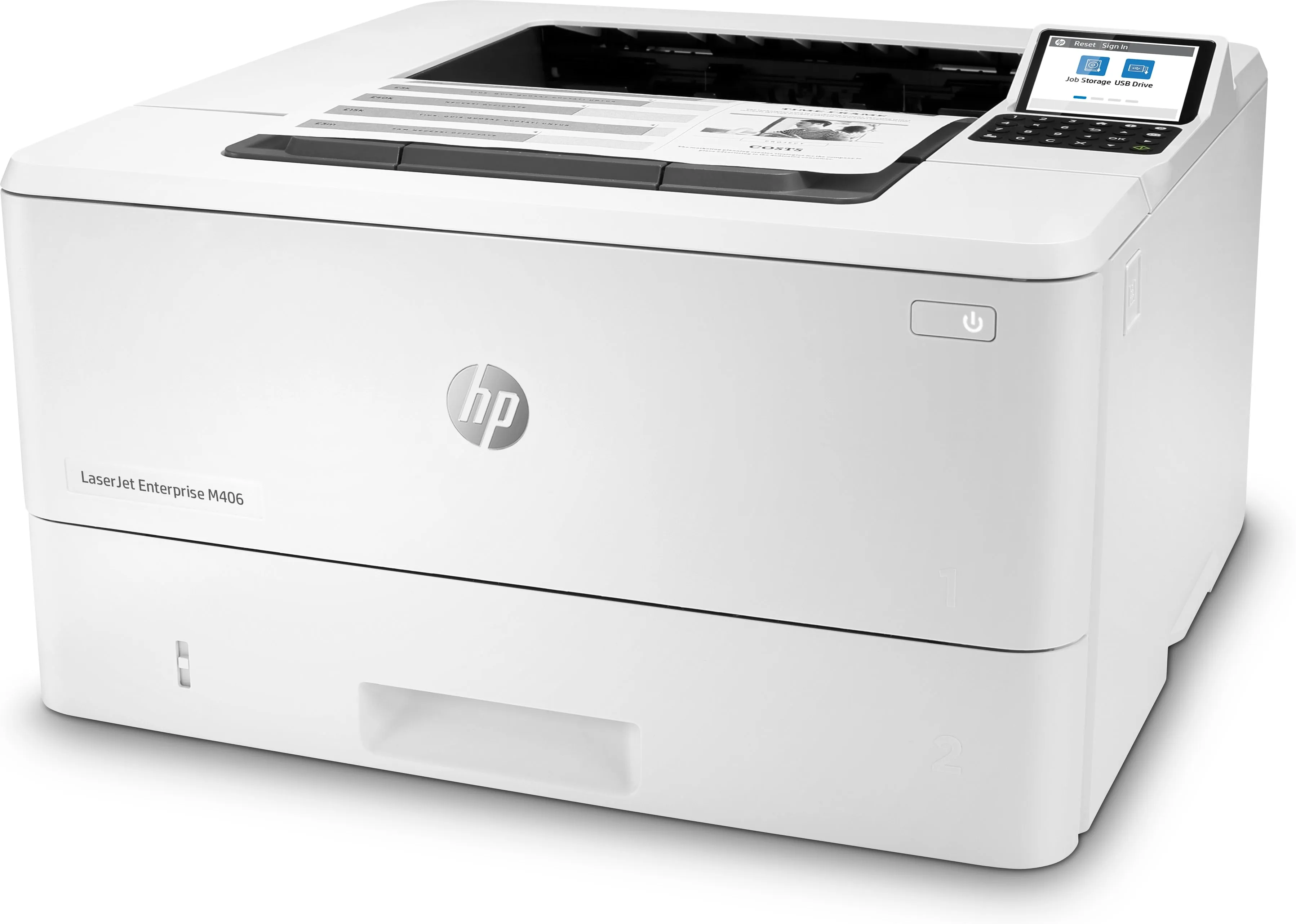 Hp Laserjet Enterprise M406dn, Black And White, Printer For Business, Print, Compact Size; Strong Security; Two-Sided Pr