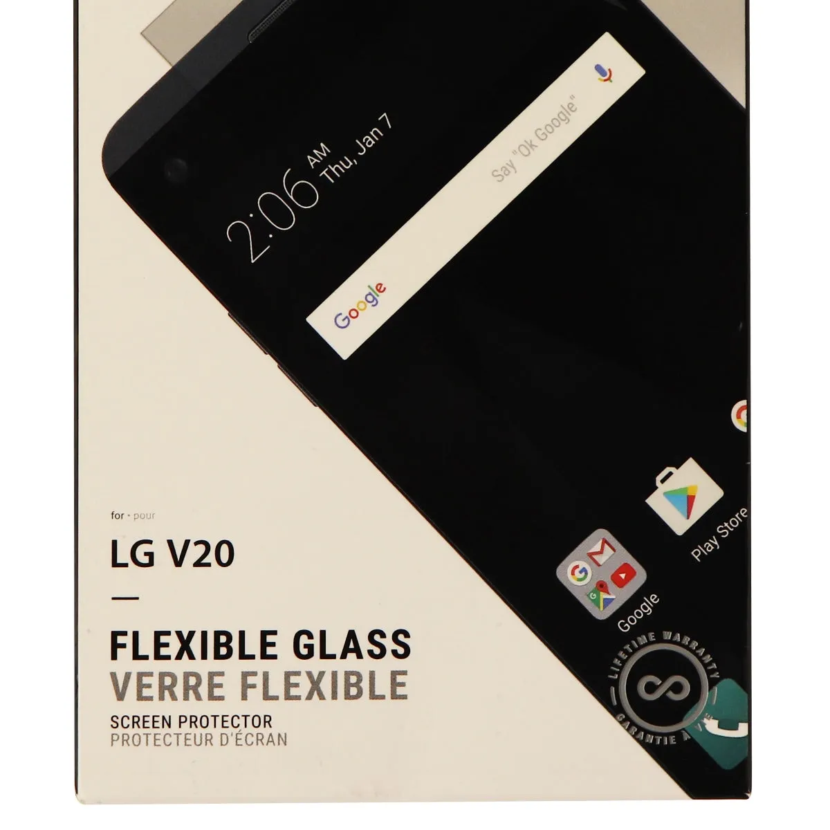 Incipio Plex Flex Series Flexible Glass Screen Protector for LG V20 - Clear