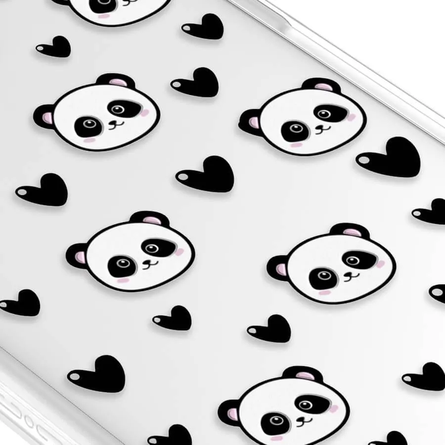 iPhone 12 Pro Panda Heart Phone Case MagSafe Compatible