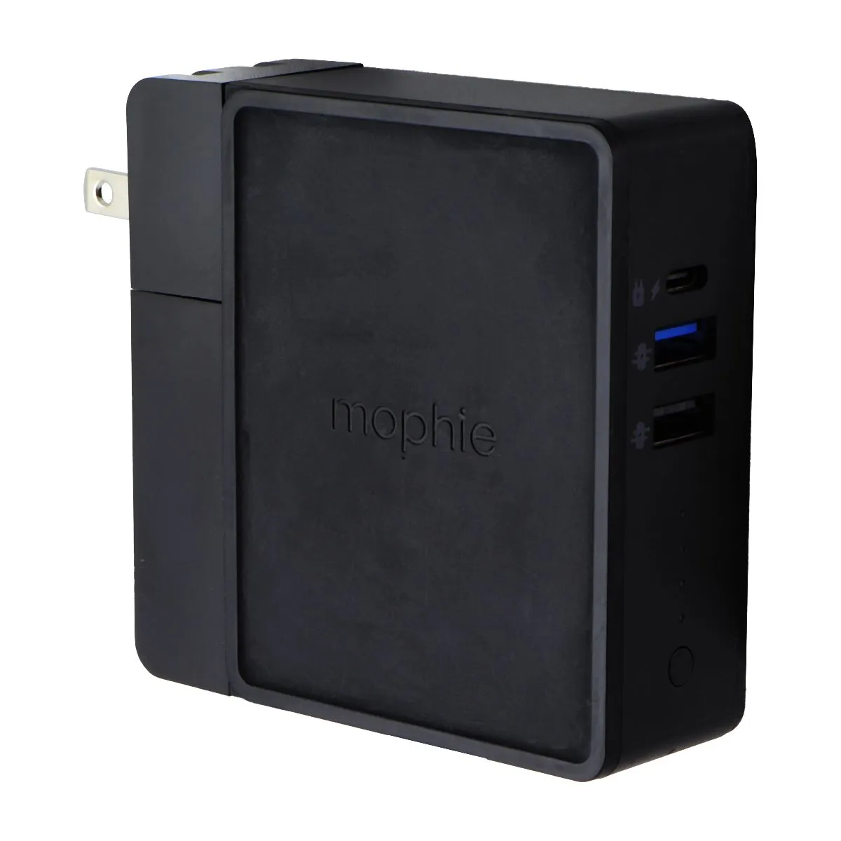 Sure! Heres an optimized title for the product:

High-Capacity Mophie Portable Power Bank Charger (6100mAh) - Wireless Charging, Compact Design, Stylish Black Finish (Model: TRVLSTION-WRLS-6K)