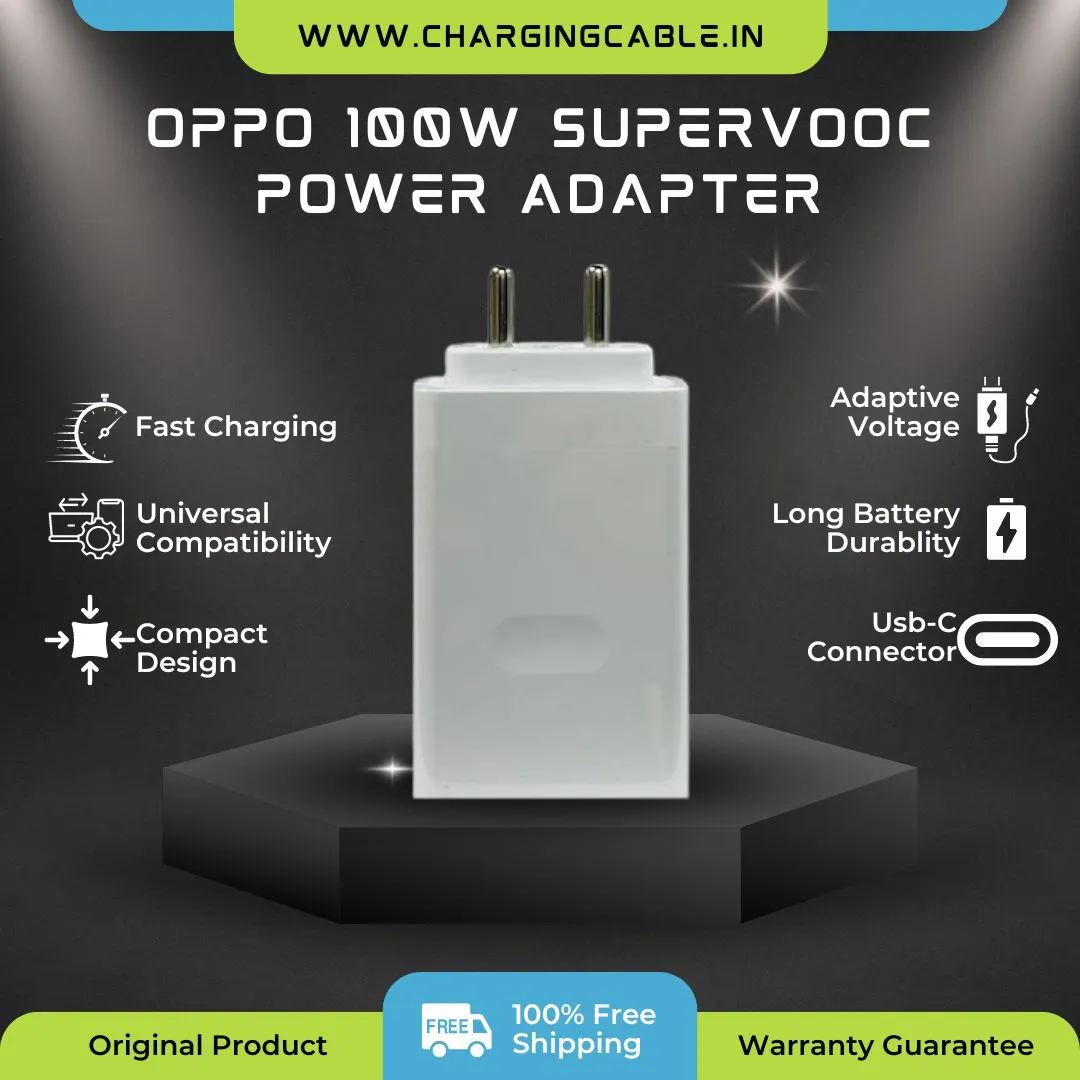 Oppo 100W Supervooc Flash Charge Charger (Only Adapter)