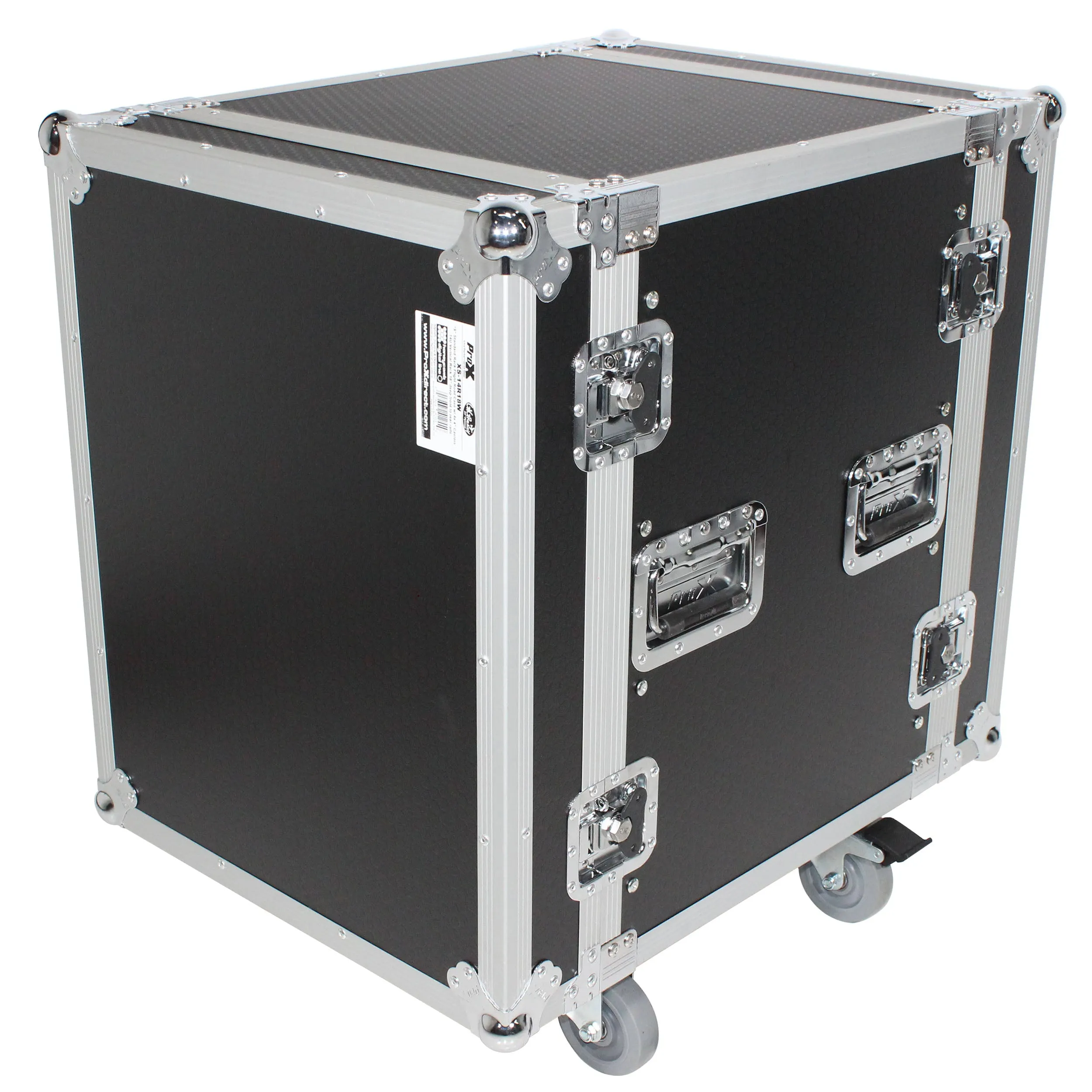 ProX XS-14R18W 14U Space Amp Rack Mount ATA Flight Case 18 Inch Depth W-Casters | Shipped Disassembled