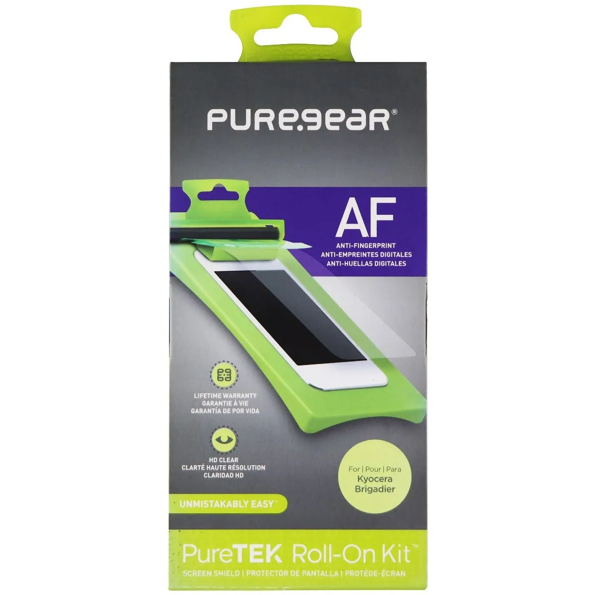 PureGear PureTEK Roll-On Screen Protector Kit for Kyocera Brigadier - Clear