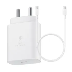 Samsung 25W Type C-Type-C Adaptive Fast Mobile Charger With 1 Mt Cable White