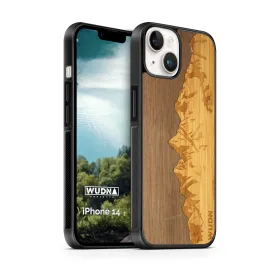 Slim Wooden Phone Case (Sawtooth Mountains Walnut Sky)