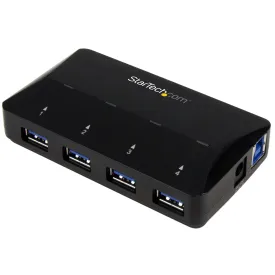 Startech.Com 4-Port Usb 3.0 Hub Plus Dedicated Charging Port - 1 X 2.4A Port - Desktop Usb Hub And Fast-Charging Station