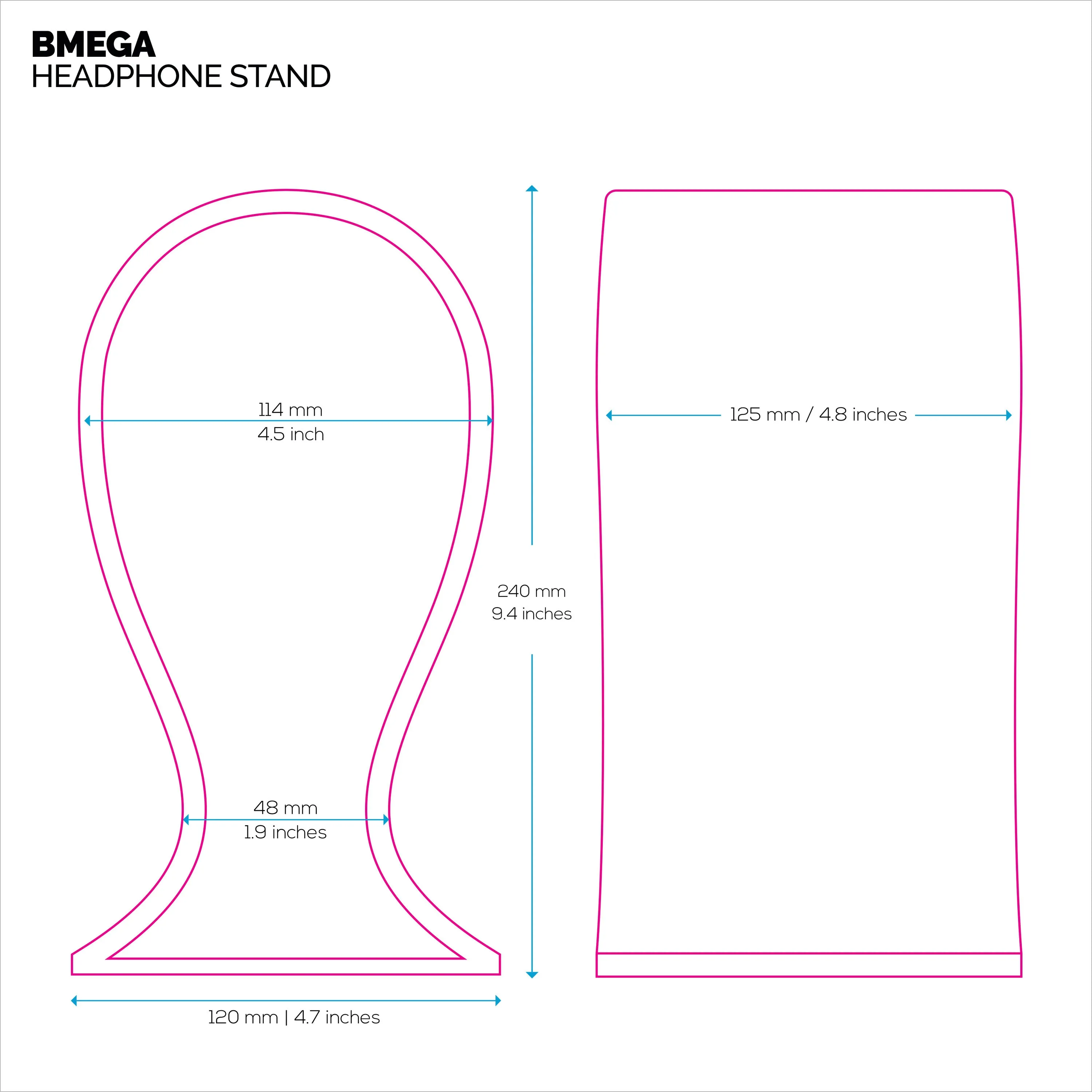 The BMEGA Headphone Stand - Suitable for All Headsets