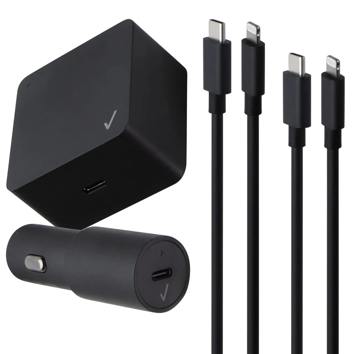 Verizon (30W) Charger Combo USB-C to Lightning - Black